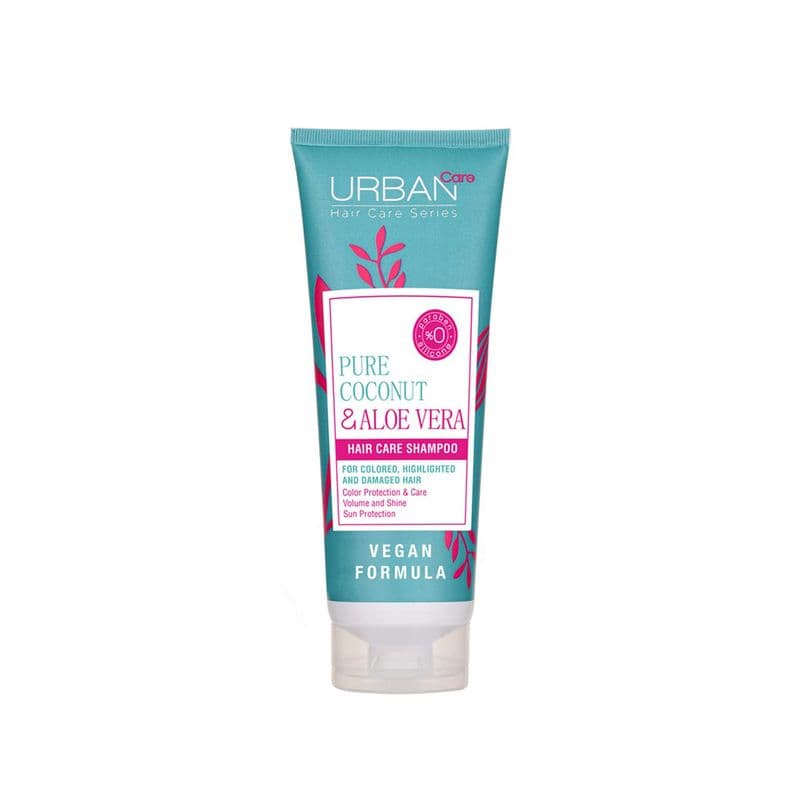 شامپو سر تیوپی حجم 250 میل – حاوی روغن نارگیل و عصاره آلوئورا مدل Pure Coconut اربن کر – Urban Care