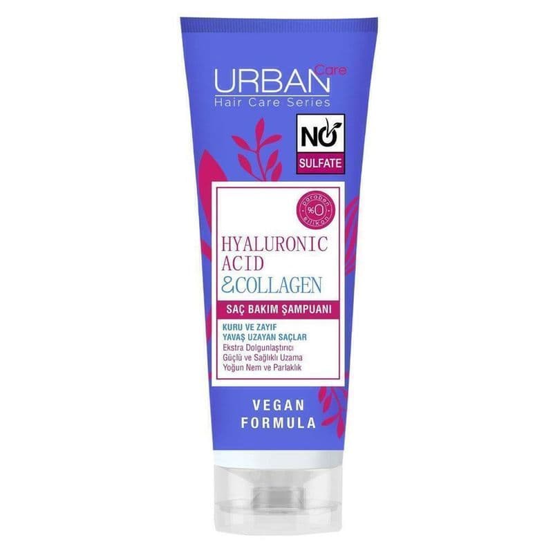 شامپو سر تیوپی حجم 250 میل – حاوی هیالورونیک اسید و کلاژن مدل Hyaluronic Acid اربن کر – Urban Care
