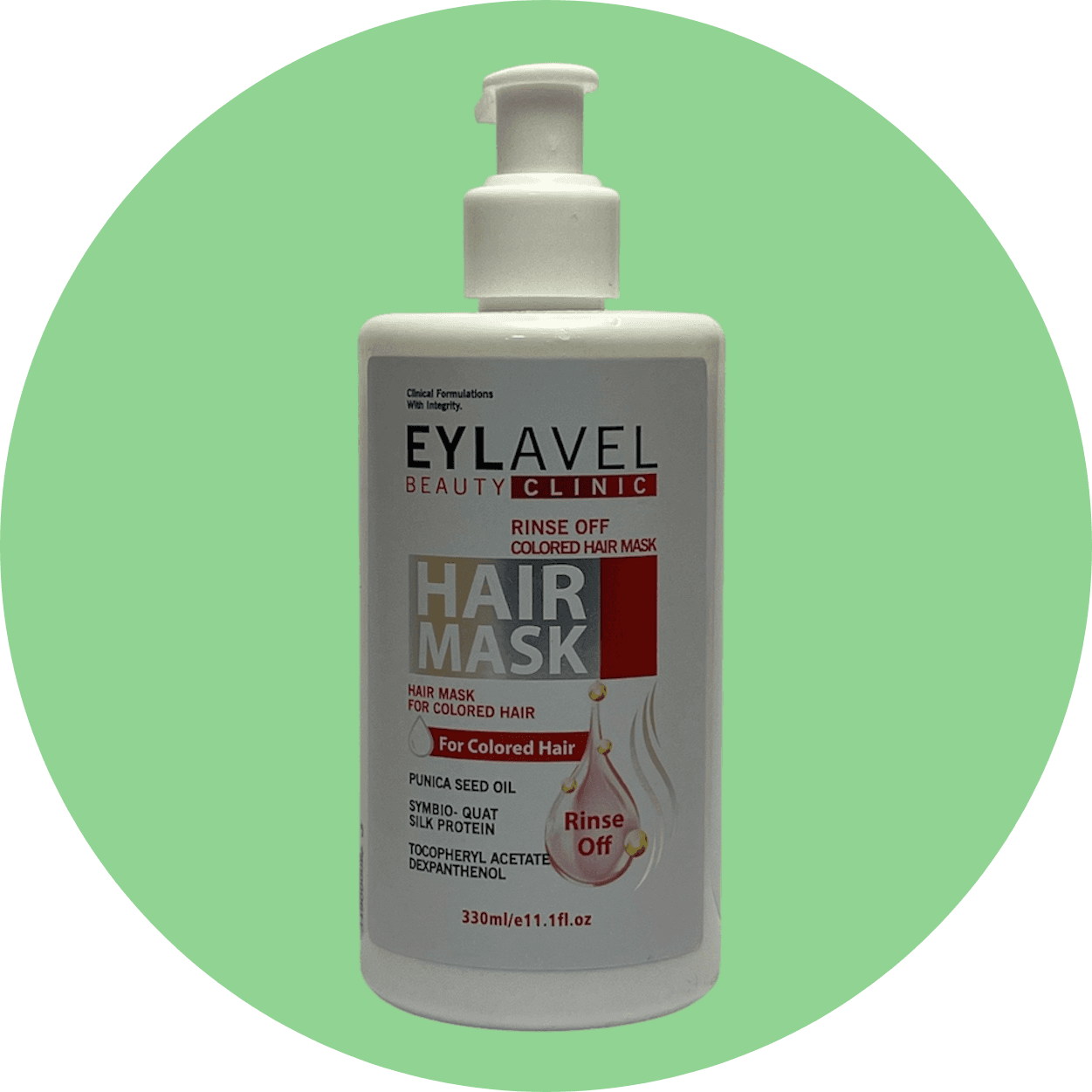 ماسک مو مخصوص موی رنگ شده با آبکشی ایلاول حجم 330 میل/EYLAVEL Strengther Hair Mask. Colored hair.Leave on