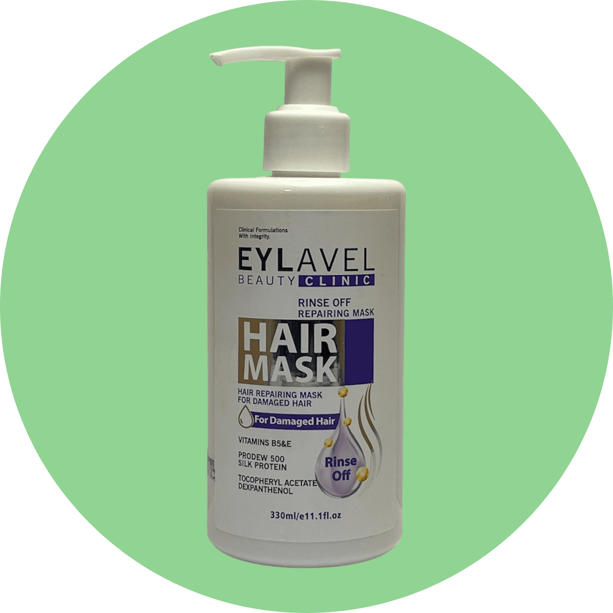 ماسک موی آسیب دیده و کراتین ایلاول ( باآبکشی) حجم 330 میل/Ilavel Damaged Hair Mask with Keratin (Rinse-Free) 330 ml