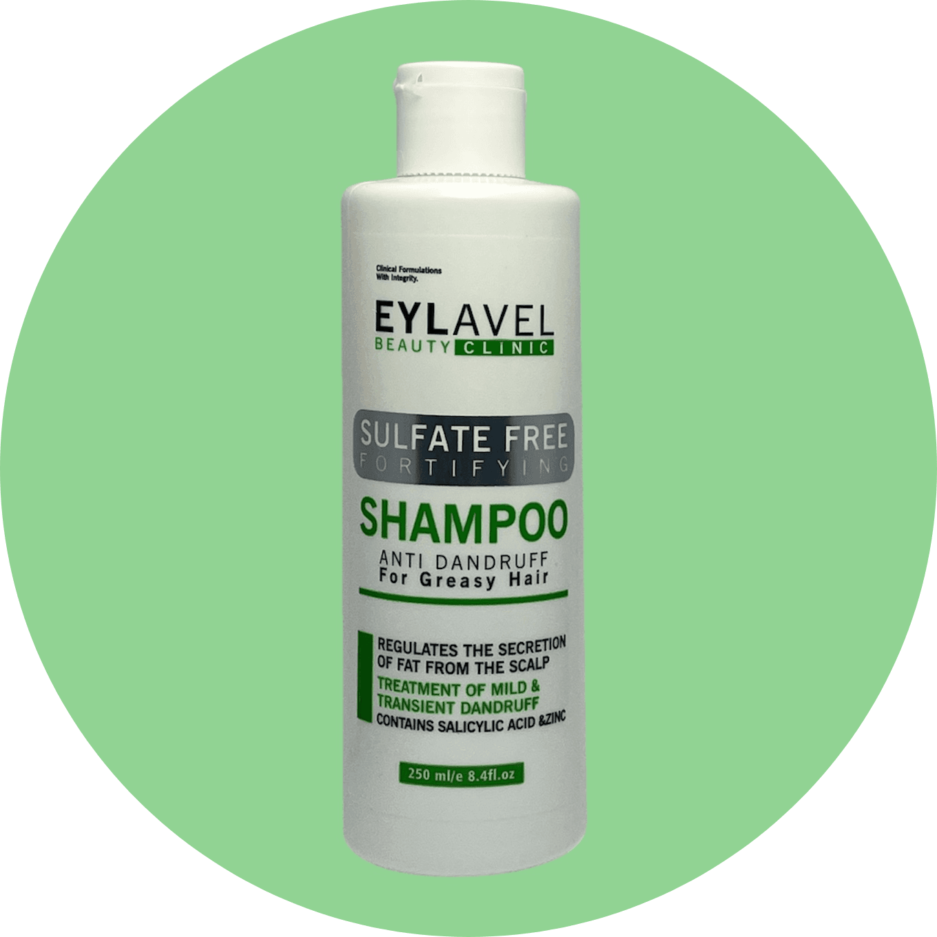 شامپو تقویت کننده موهای خیلی چرب بدون سولفات ایلاول حجم 250 میل/EYLAVEL Fortifyng Shampoo Oily and Very Oily Hair