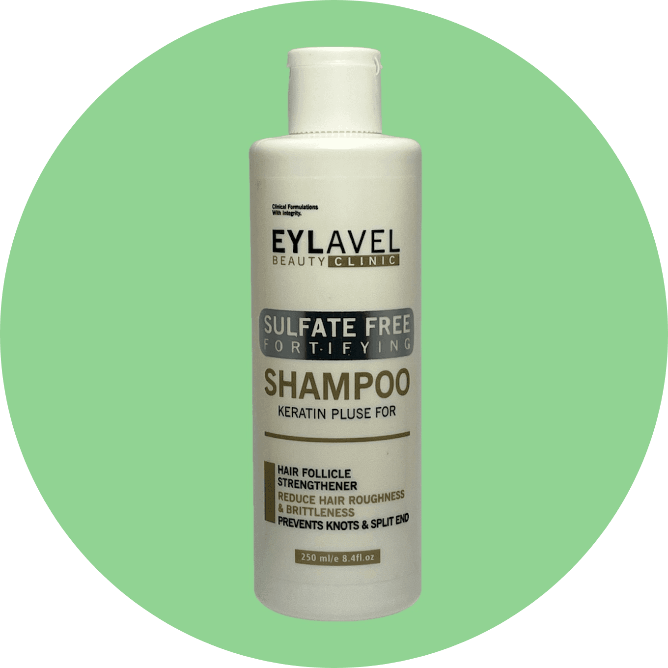 شامپو تقویت کننده حاوی کراتین فاقد سولفات ایلاول حجم 250 میل/EYLAVEL Keratin Fortifyng Shampoo