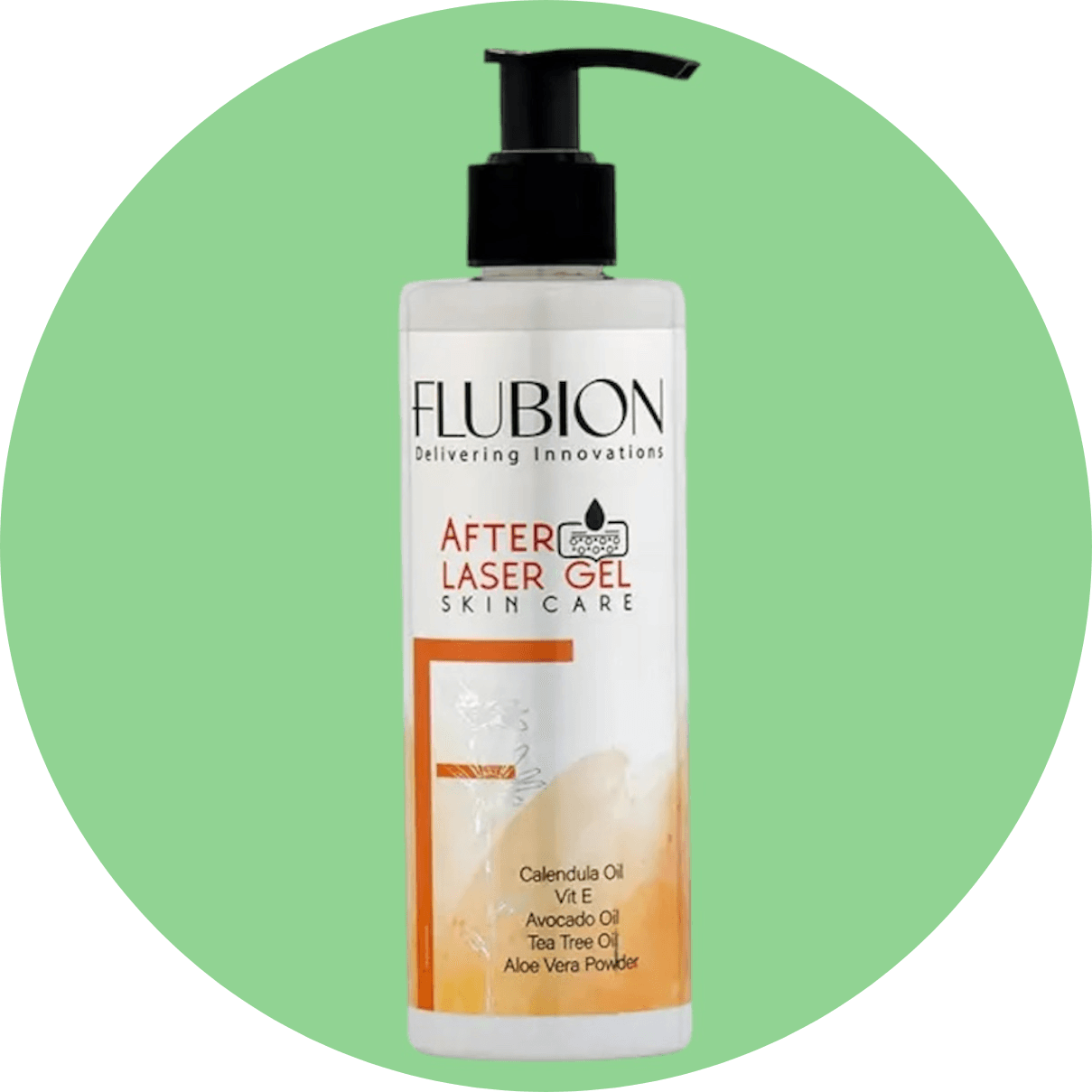 ژل مناسب بعد از لیزر فلوبیون حاوی روغن درخت چای حجم 230 میل/Suitable gel after Flubion laser containing tea tree oil, volume 230 ml