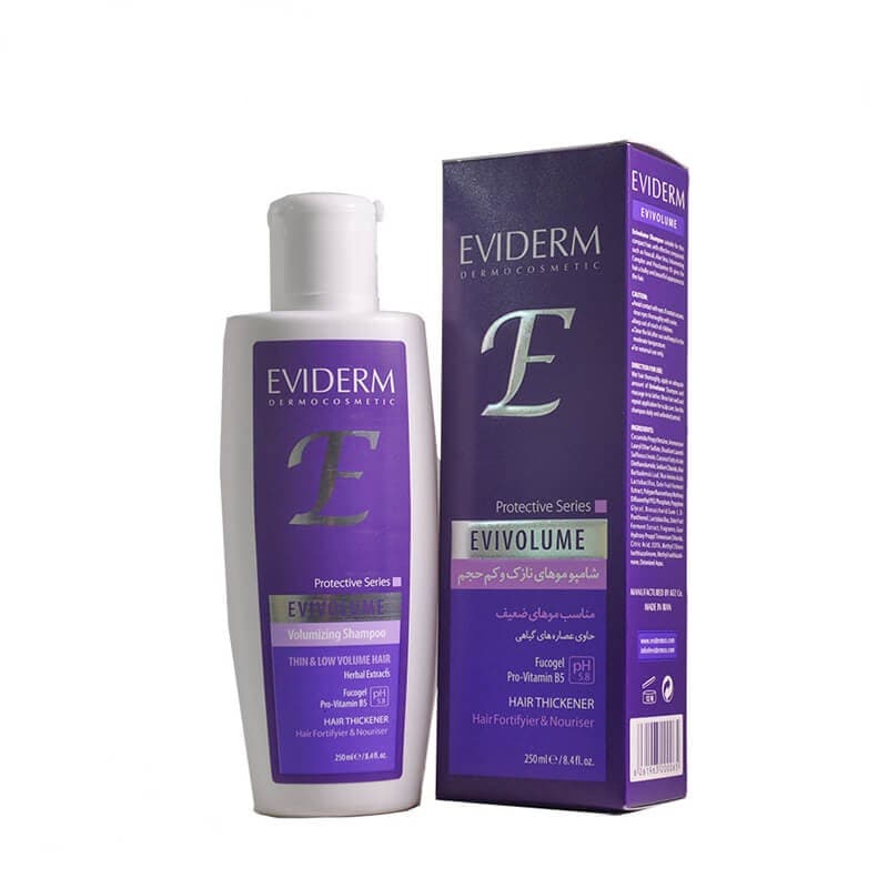شامپو حجم دهنده اوی ولوم اویدرم ۲۵۰ میلی لیتر _ Eviderm