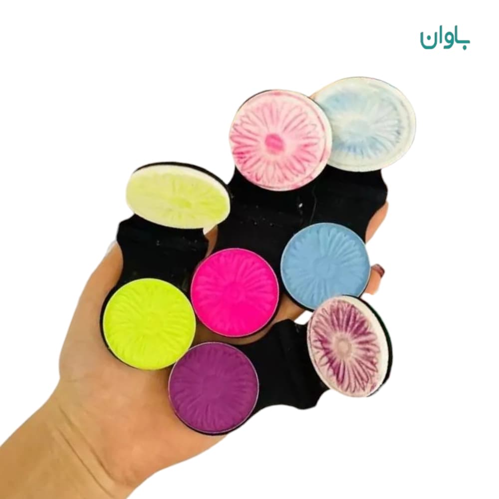 گچ مو پد دار فانتزی رنگی (پک6 تایی)