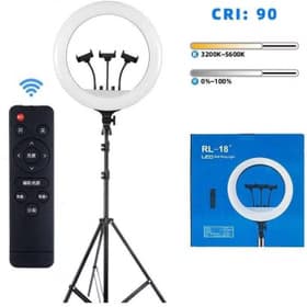 رینگ لایت 18 اینچ مدل RL-18 با سه پایه