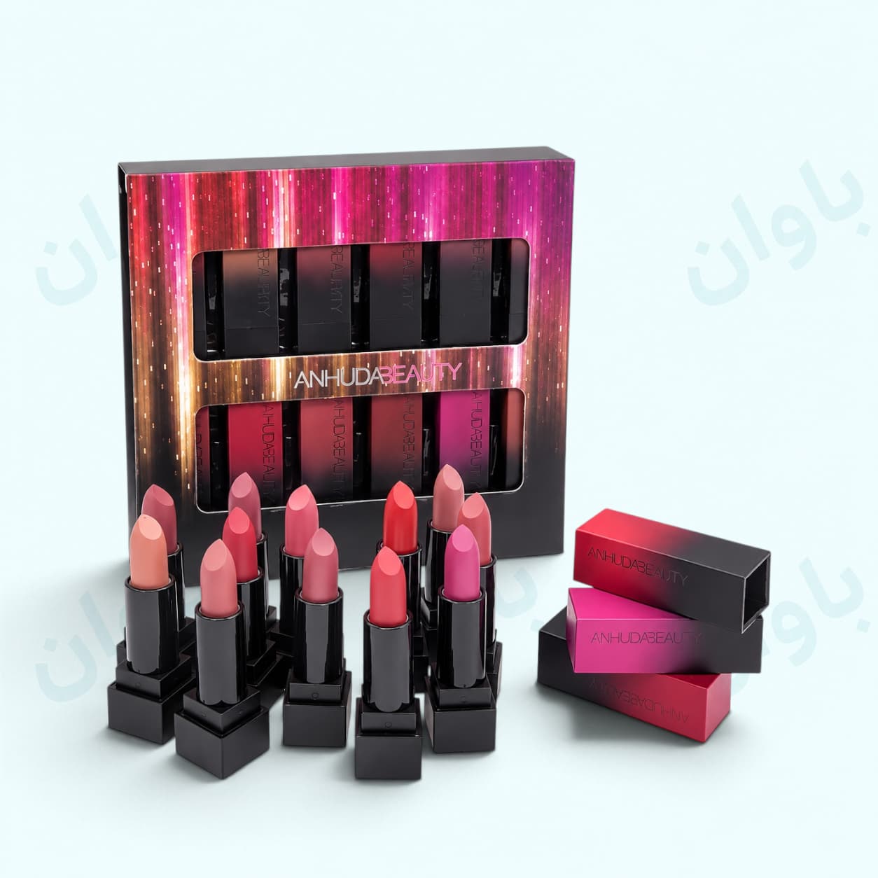 رژلب جامد هدی بیوتی پک 12تایی کیفیت عالی