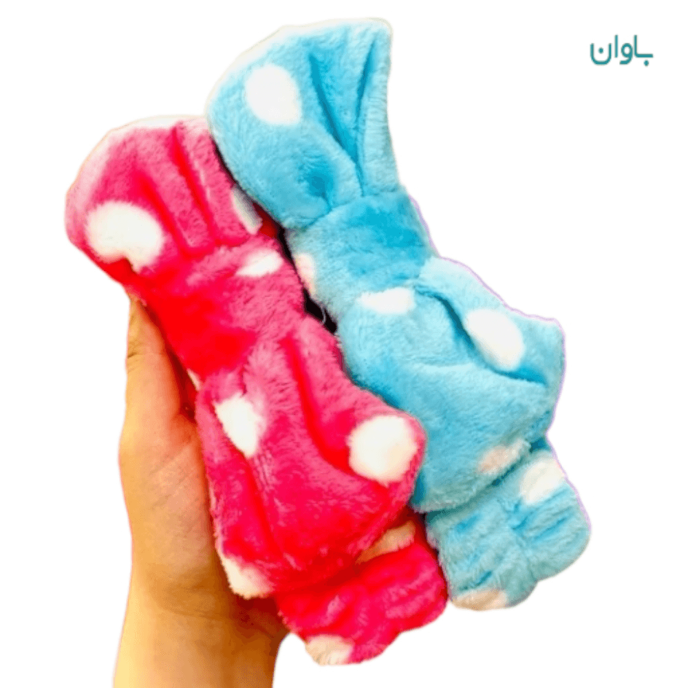 هدبند خالخالی حوله ای مخملی