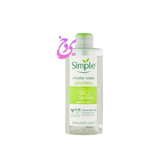 میسلار واتر مناسب انواع پوست تا چرب حجم 400میل سیمپل simple micellar