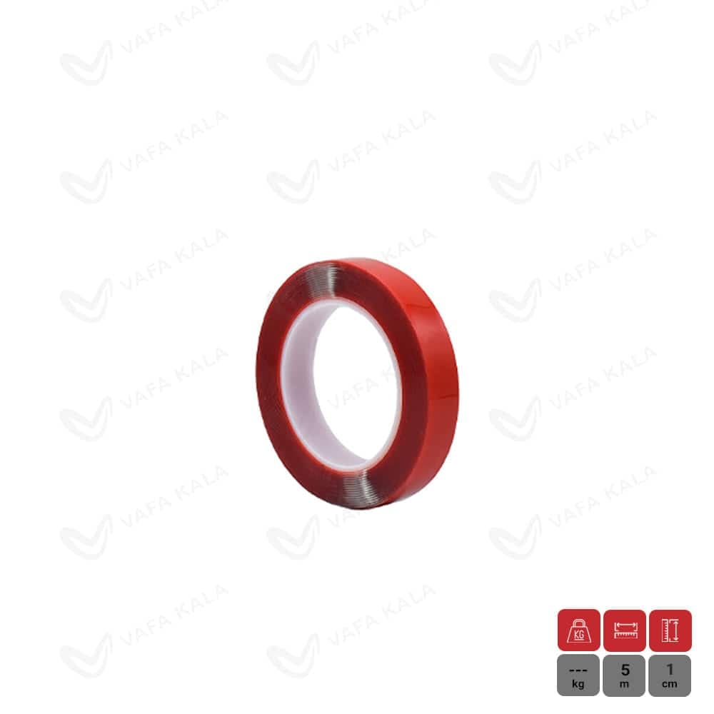 چسب دوطرفه ژله ای نانو شفاف عرض 1 سانت-طول 5 متر