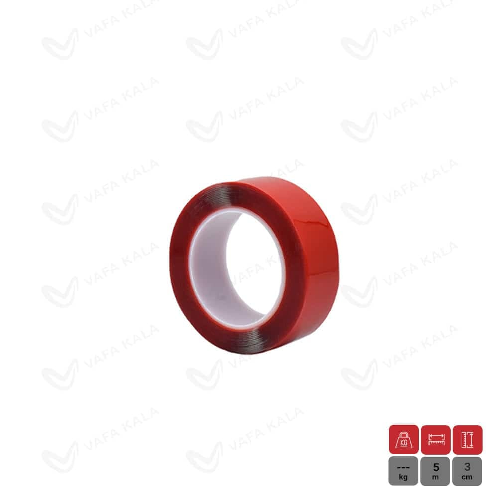 چسب دوطرفه ژله ای نانو شفاف عرض 3 سانت-طول 5 متر