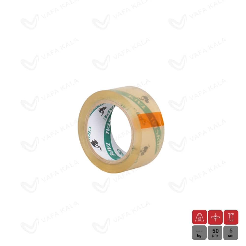 چسب پهن کریستالی 50 میکرون خروس عرض 5 سانتی