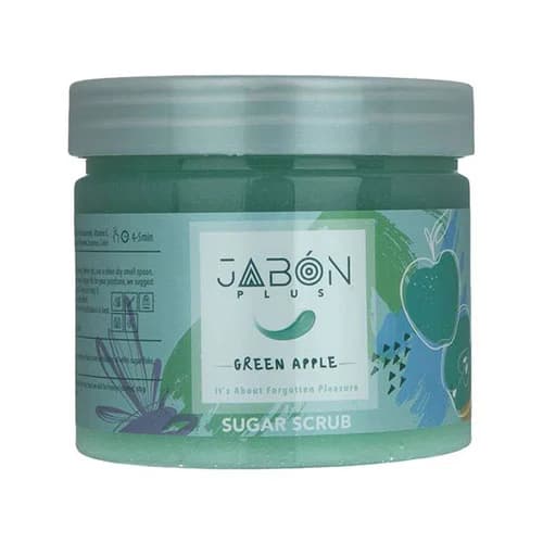 اسکراب شکری پوست ژبن پلاس مدل Green Apple وزن 450 گرم — تصویر ۳