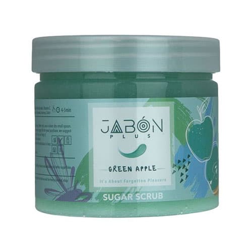 اسکراب شکری پوست ژبن پلاس مدل Green Apple وزن 450 گرم