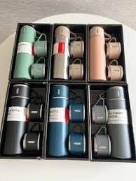 فلاسک 500 میلی سه کاپ رنگبندی (فروش فقط عمده تماس بگیرید)