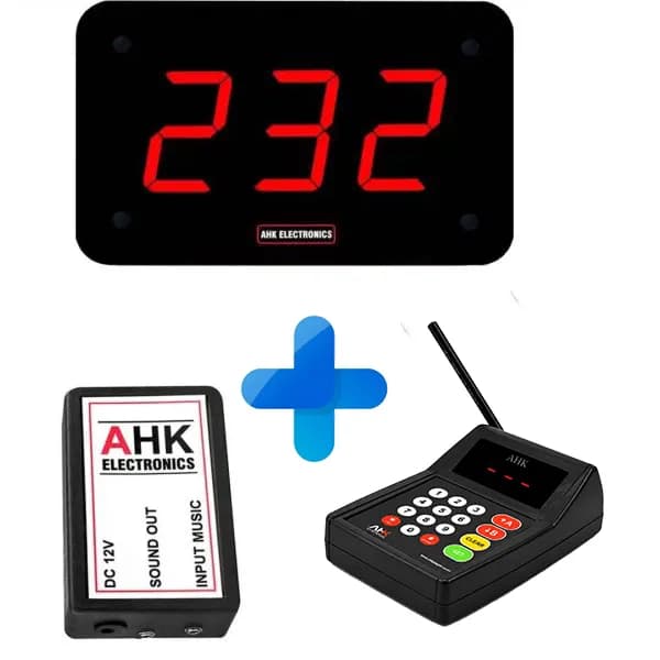 پکیج نمایشگر تک ردیف فراخوان مشتری + هاب صوتی برند AHK