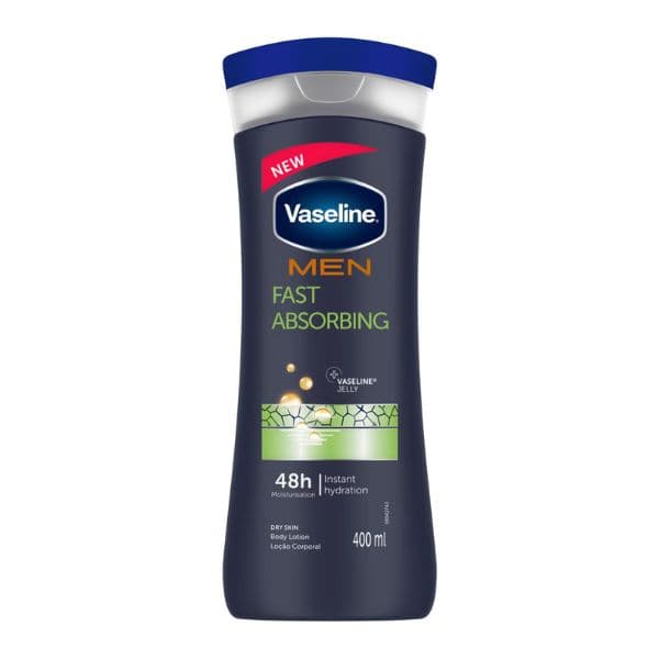 لوسیون بدن جذب سریع مردانه وازلین مدل Fast Absorbing حجم 400 میلی لیتر