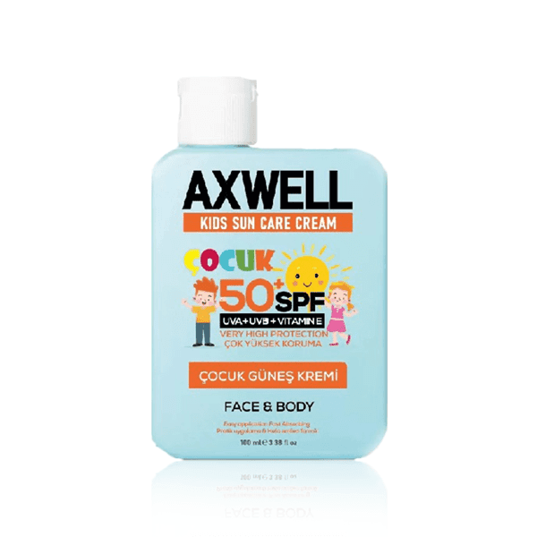 کرم ضد آفتاب آکسول مخصوص کودکان حاوی ویتامین E باAXWELL SPF 50 حجم 100 میل