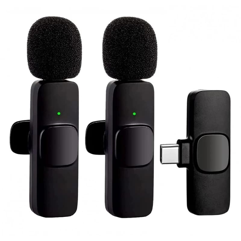 میکروفن یقه ای بی سیم مدل K9 Dual Type-C — تصویر ۸