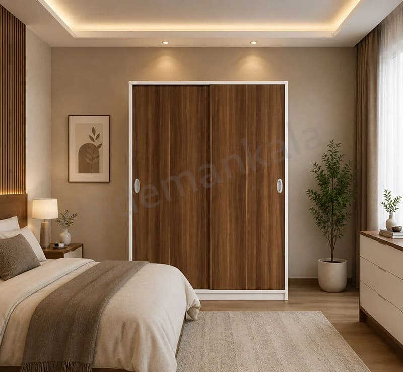 کمد لباس ریلی ام دی اف دو درب مدل K04