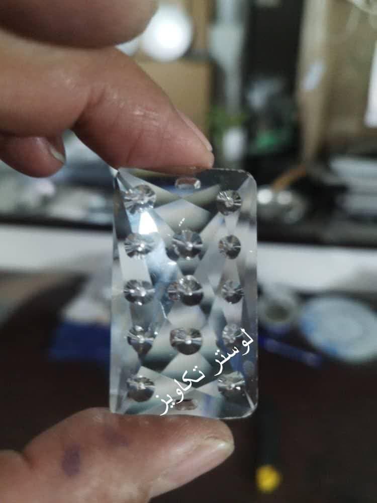 لوستر مدرن آویز کهکشانی 3 حلقه 3 طرف کریستال سایز 20+40+60 سانت (2 سال ضمانت) — تصویر ۵