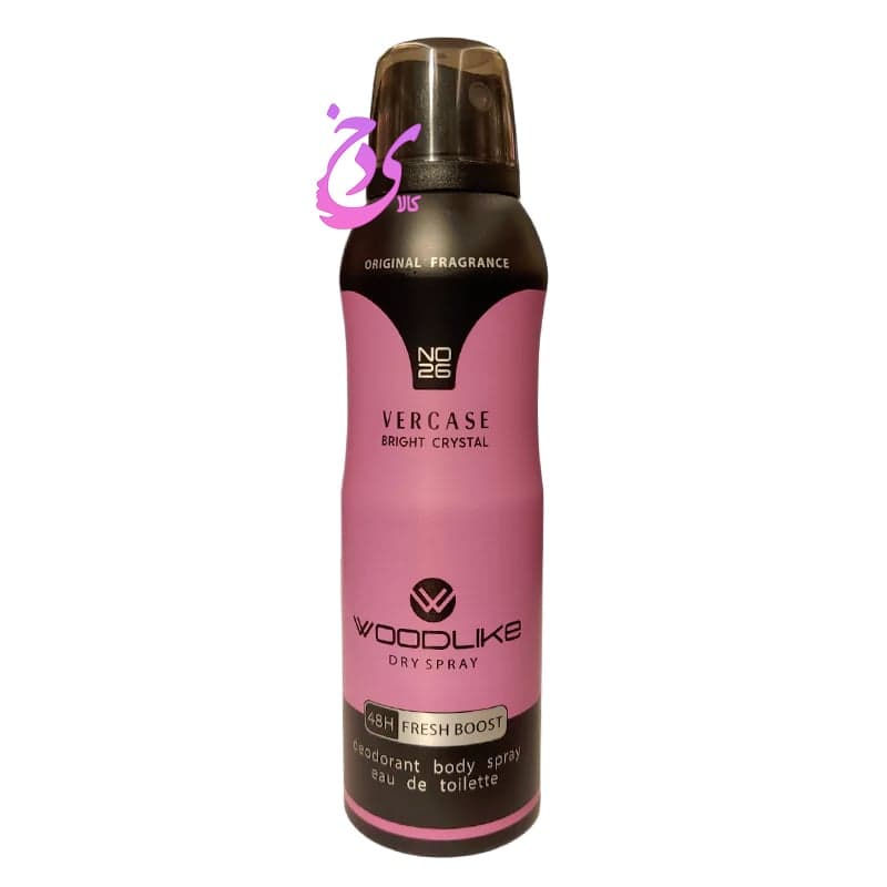 اسپری زنانه وودلایک مدل ورساچه برایت کریستال Woodlike Vercase Bright Crystal حجم 200 میلی لیتر