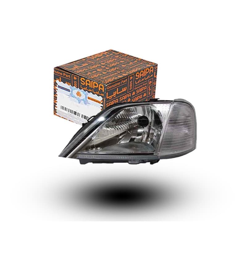 چراغ جلو چپ بدون لامپ وسوكت L90 کد قطعه 210421 مارک 10 اصل شرکتی