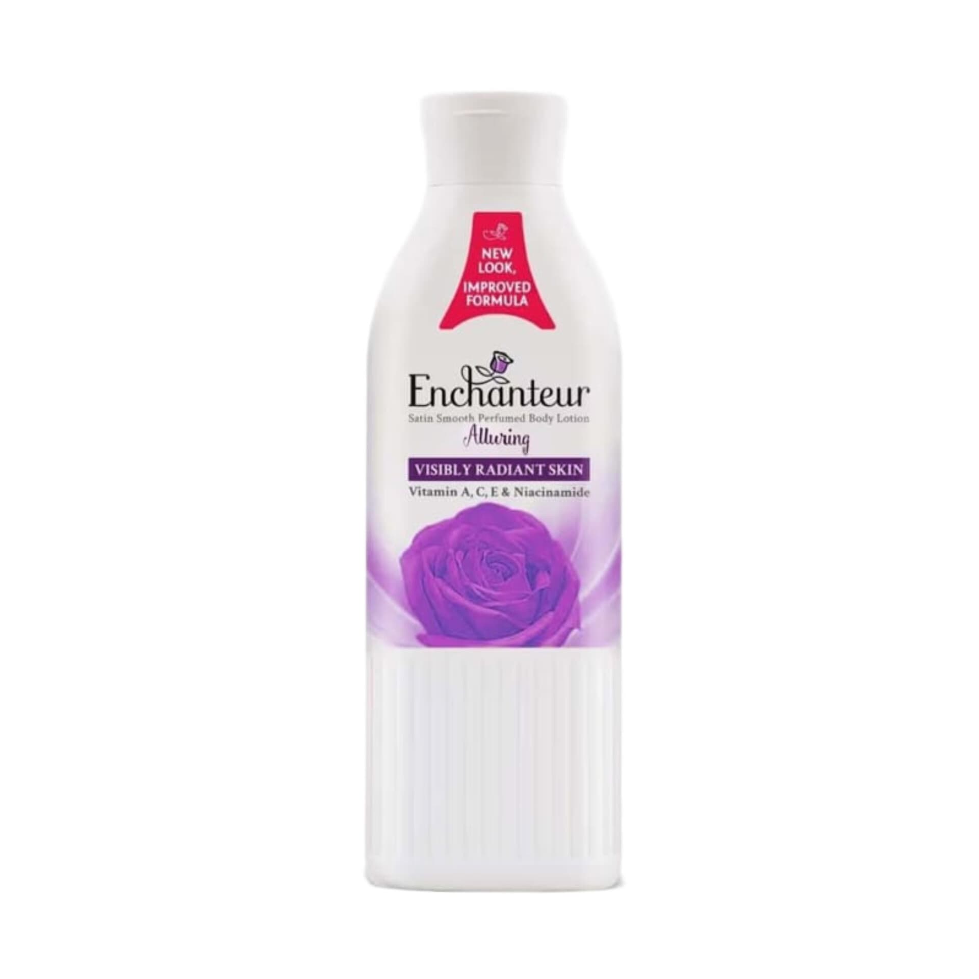 لوسیون بدن عطری انشانتر مدل Alluring | Enchanteur Alluring Perfumed Body Lotionرنگ بنفش