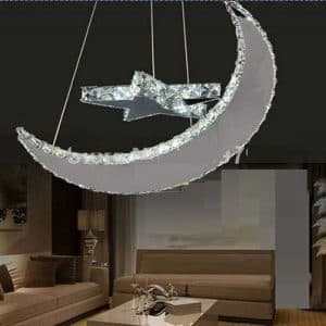 لوستر مدرن آویز طرح ماه و ستاره مناسب همه فضاها (2 سال ضمانت)