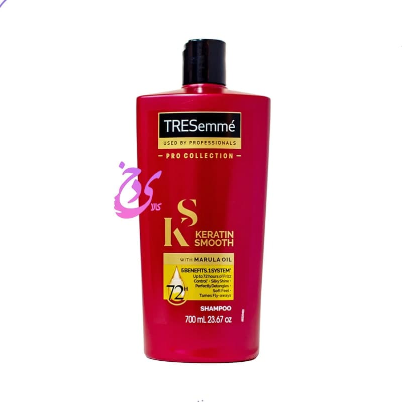 شامپو کراتینه ترزمه قرمز مدل TRESemme Keratin Smooth حجم 700 میلی لیتر