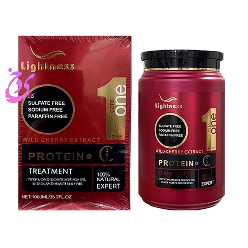 ماسک مو پروتئین لایتنس Lightness Protein Hair Mask حجم 1000 میلی لیتر