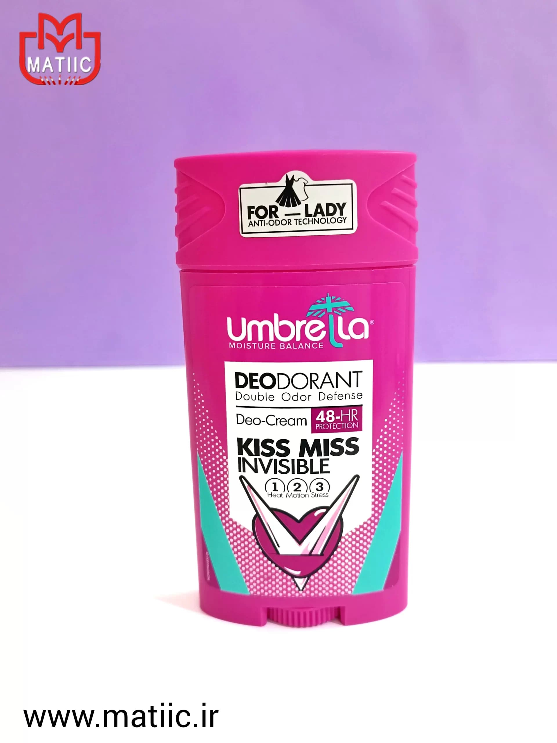 استیک ضد تعریق زنانه آمبرلا مدل Kiss Miss حجم 90 میلی لیتر — تصویر ۱۲