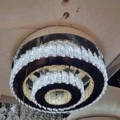 لوستر مدرن سقفی طرح فشن 2 حلقه سایز 30+50 سانتیمتر(2 سال ضمانت )
