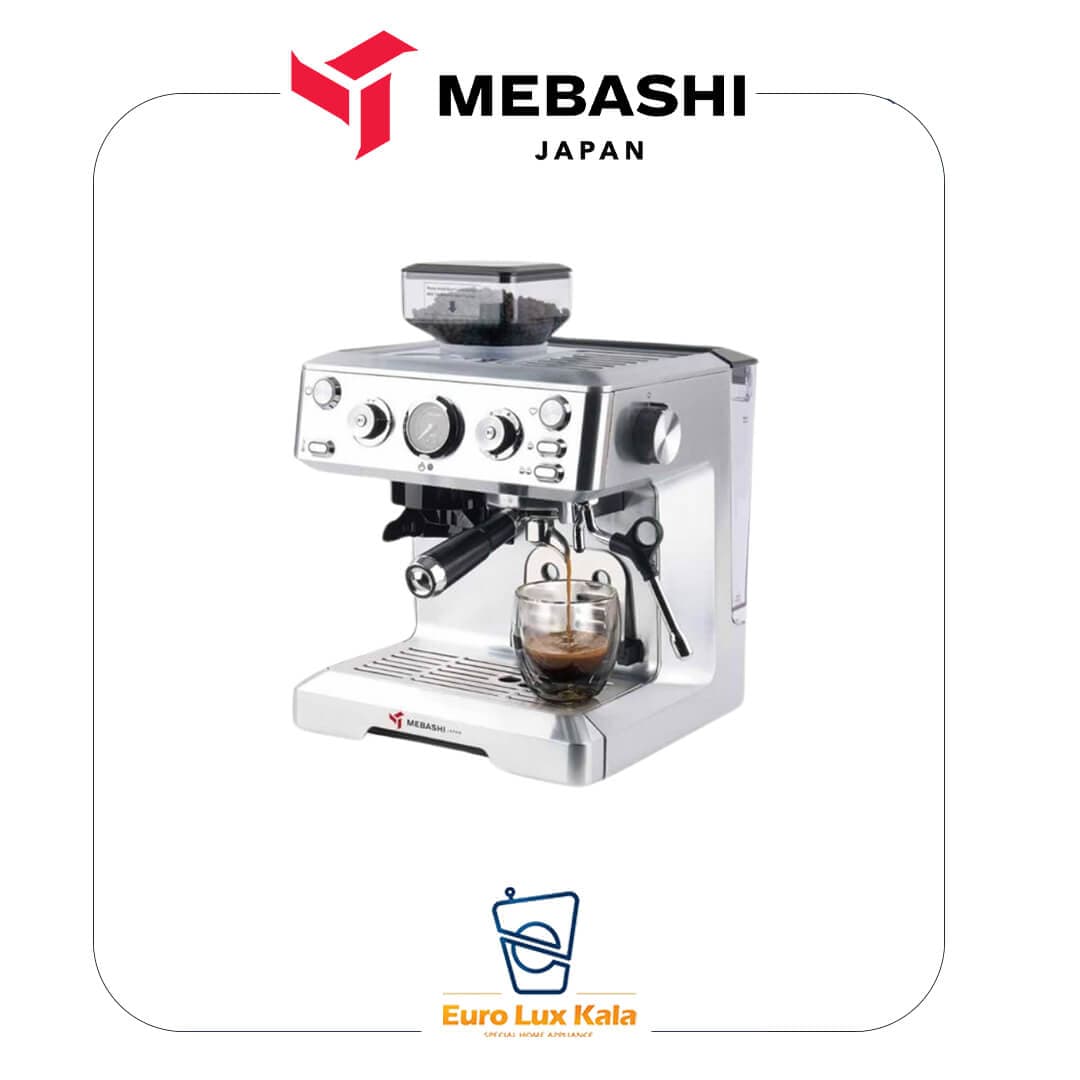اسپرسو ساز نیمه صنعتی مباشی مدل Mebashi-CCM 2064 رنگ استیل
