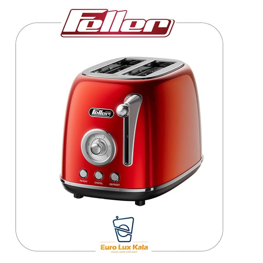 توستر 2 اسلایس کوچک رنگ قرمز فلر مدل FELLER TO290R