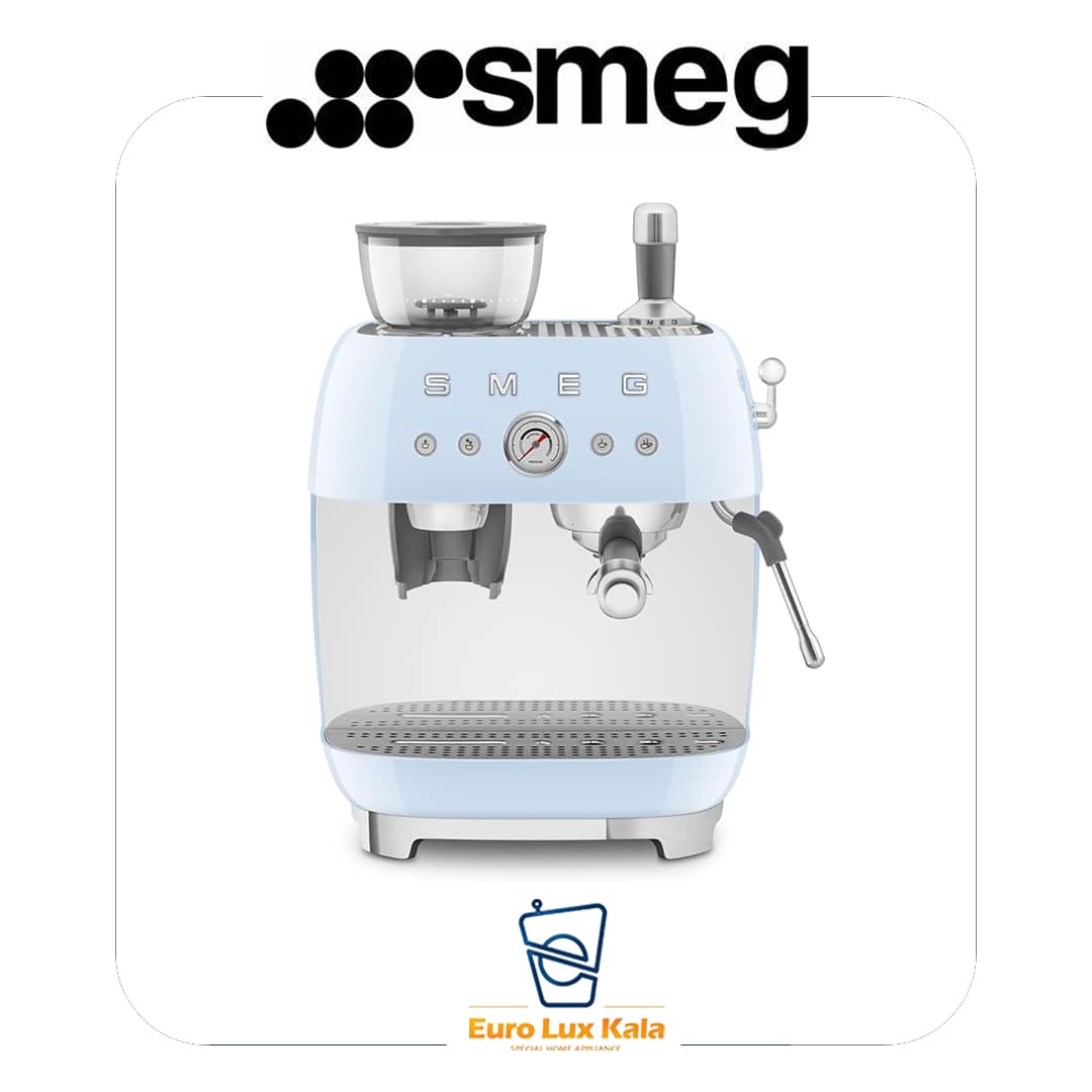اسپرسو ساز اسمگ رنگ آبی پاستیلی مدل SMEG EGF03PBEU(سفارش اروپا)