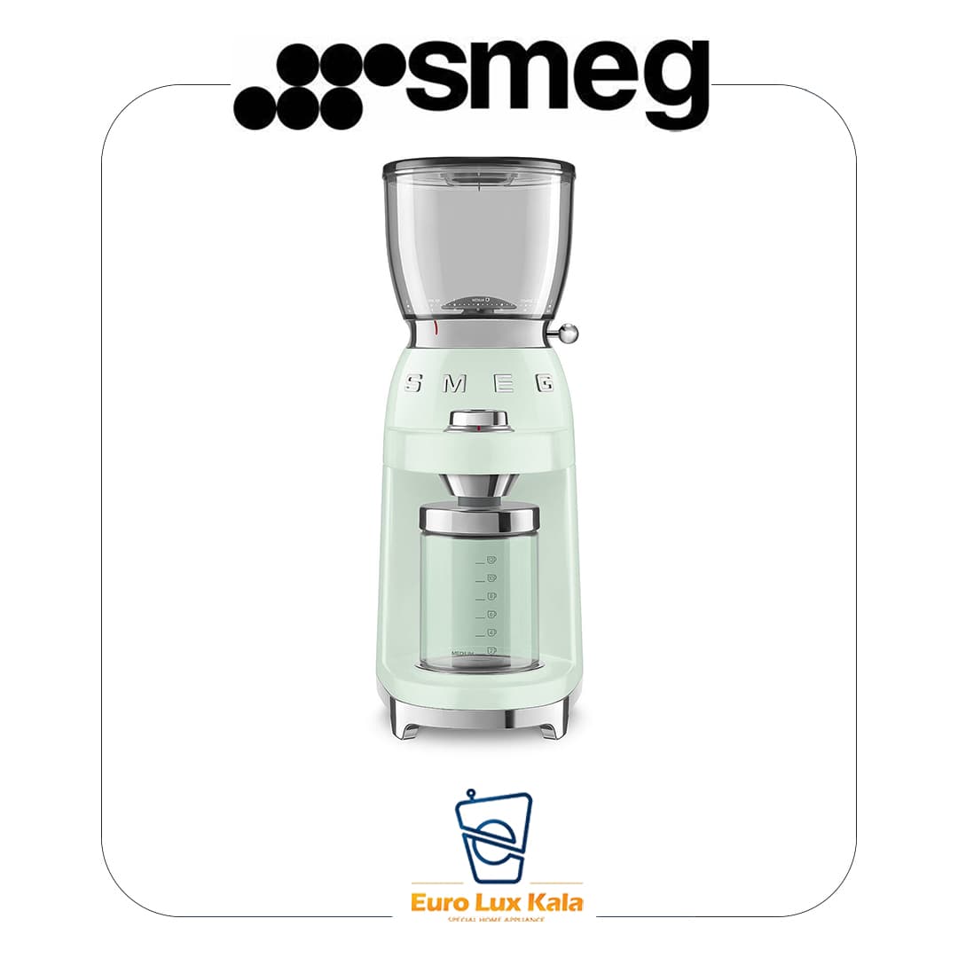 آسیاب قهوه اسمگ رنگ سبز پاستیلی مدل SMEG CGF11PGEU(سفارش اروپا)