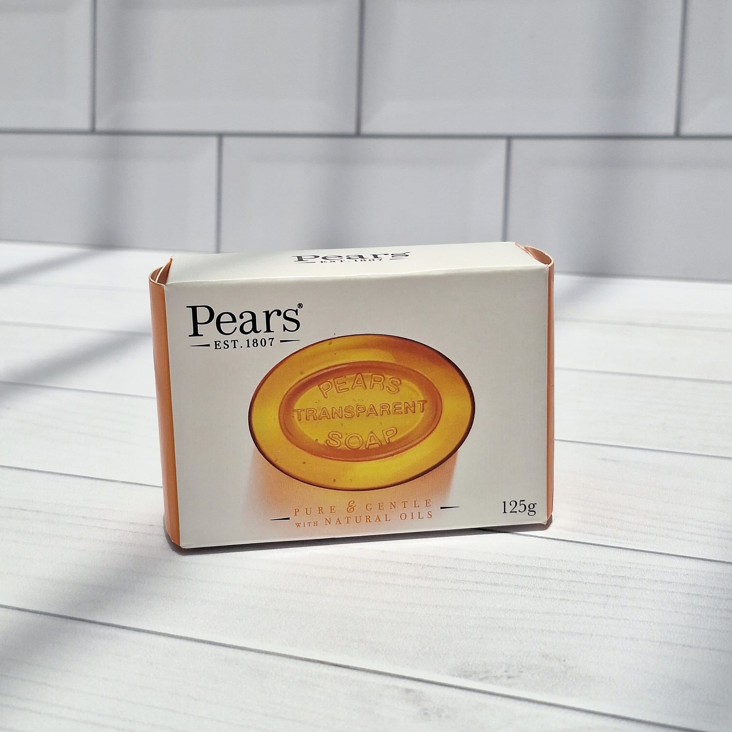 صابون پیرز Pears نارنجی مدل شفاف کننده نچرال اویلس Natural Oils اصل 125 گرم