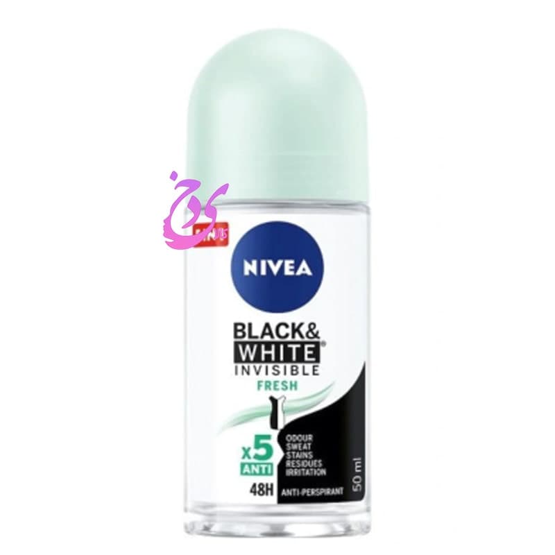 مام رول زنانه نیوآ مدل Nivea BLACK & WHITE FRESH حجم 50 میلی لیتر