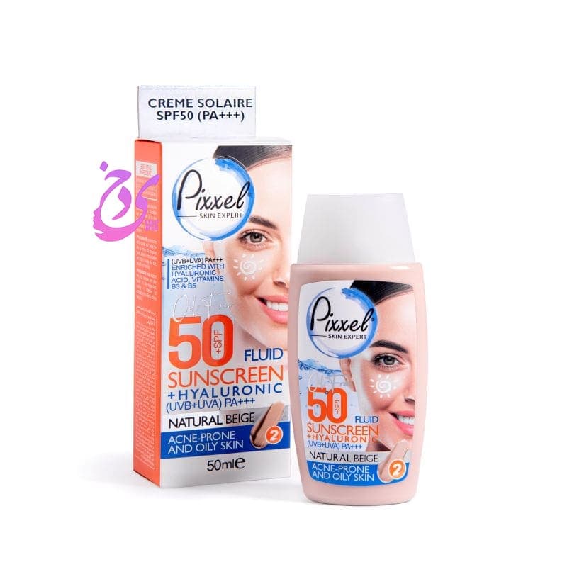 کرم ضد آفتاب بژ طبیعی پیکسل مناسب پوست چرب pixxel Sun screen — تصویر ۲
