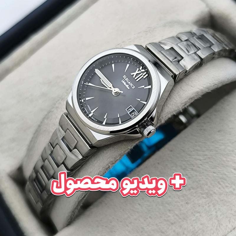ساعت زنانه الگانس کلاسیک موتور ژاپن – تاریخ دار – کیفیت مستر و ظریف – 230301