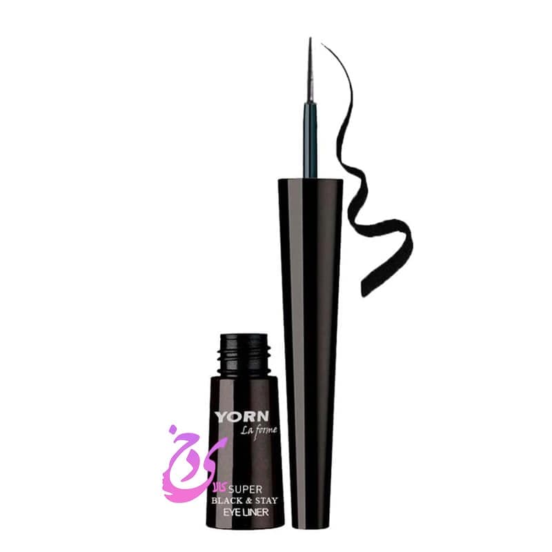 خط چشم مویی فوق مشکی یورن مدل Yorn Super Black & Stay Eye Liner
