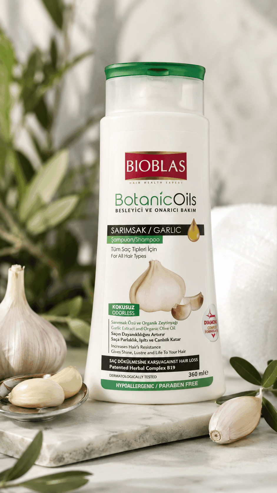 شامپو سیر بیوبلاس Bioblas BotanicOils Garlic حجم 360 میل