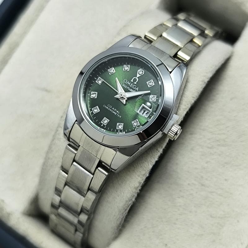 ساعت امگا زنانه Seamaster – نقره ای صفحه سبز – 233701