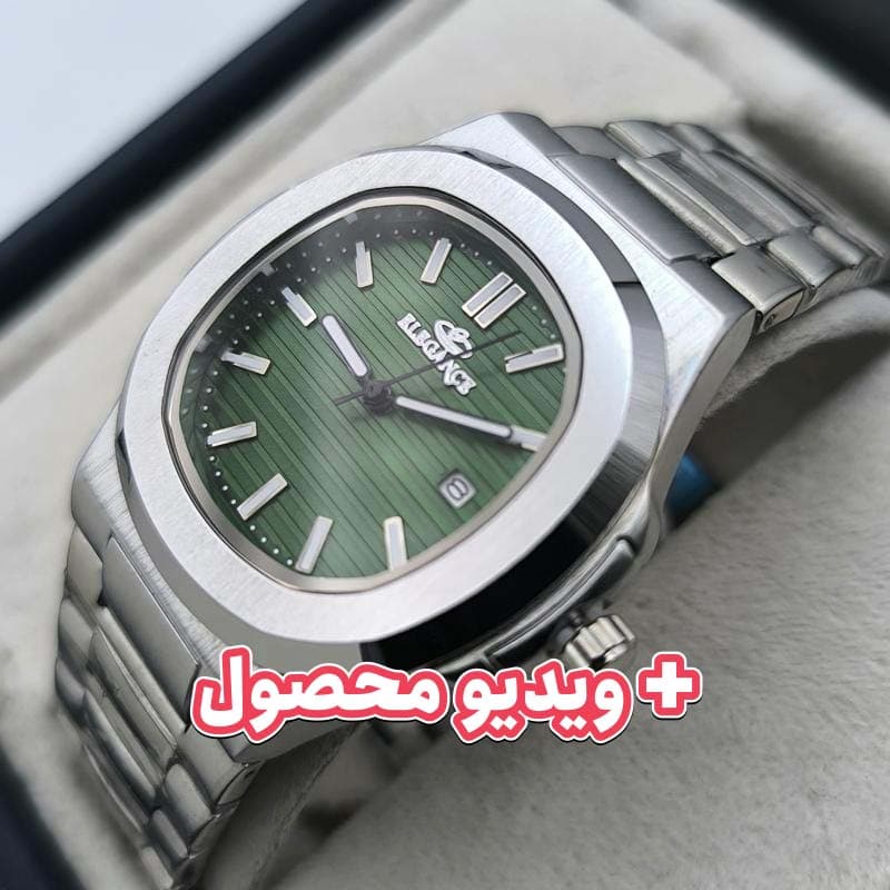 ساعت مردانه الگانس تاریخ دار – طرح پتک فیلیپ – صفحه سبز – 228001