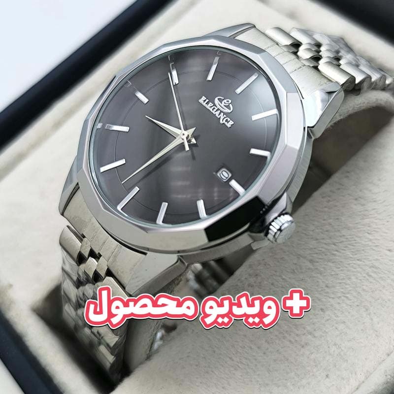 ساعت مردانه الگانس تاریخ دار – صفحه مشکی – 225801