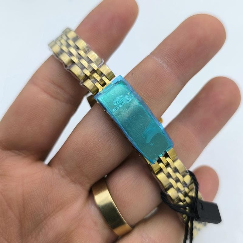 ساعت زنانه الگانس تاریخ دار – طلایی صفحه نقره ای – 222901 — تصویر ۵