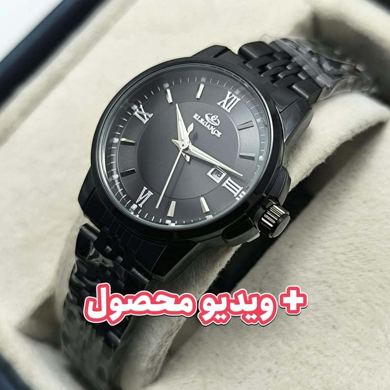 ساعت زنانه الگانس تاریخ دار – تمام مشکی – 220501