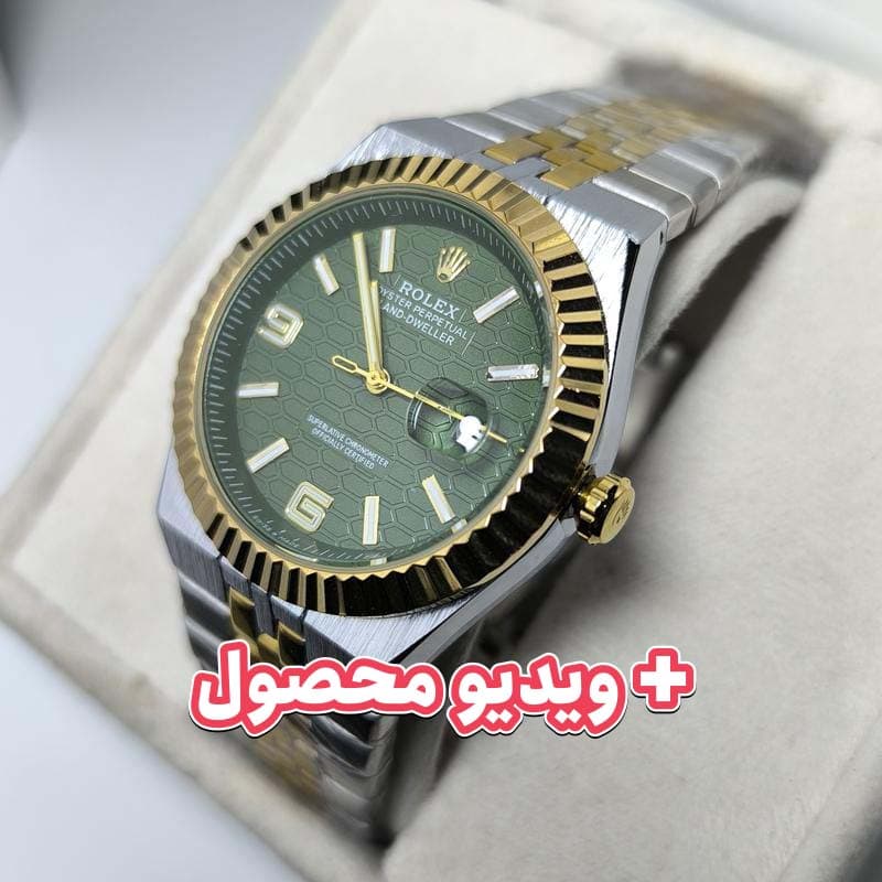 ساعت مردانه رولکس Oyster Perpetual دیت جاست – تاریخ دار – 205402