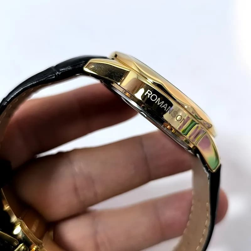 ساعت مردانه رومانسون کرنوگراف بند چرم – تاریخ دار – سه موتور فعال – 212301 — تصویر ۷